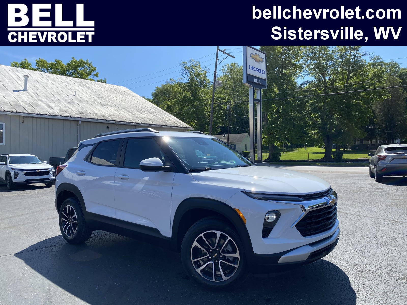 2026 Chevrolet Trailblazer LT in Summit White — front three-quarter view